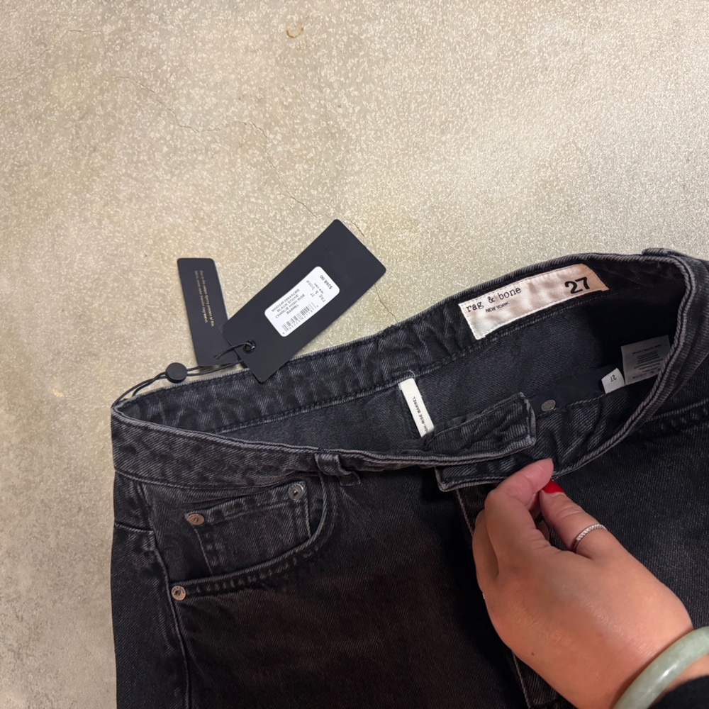 Rag & Bone Charcoal Denim Jeans - Picture 5 of 12